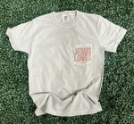 Load image into Gallery viewer, Jesus Loves You And Me on Comfort Colors Pocket Tee (Shown on Bay)
