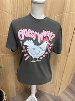 Load image into Gallery viewer, Front/Back Guess What Chicken Butt on Comfort Colors Pepper
