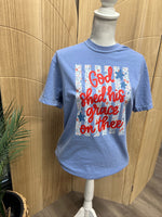 Load image into Gallery viewer, God Shed His Grace On Thee on Comfort Colors (Shown on Washed Denim)
