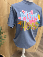 Load image into Gallery viewer, Retro Momhood on Comfort Colors (Shown on Blue Jean)
