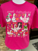 Load image into Gallery viewer, Ducks Most Definitely Not All In A Row on Gildan Softstyle Heliconia
