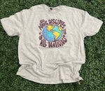 Load image into Gallery viewer, Go Make Disciples Of All Nations Black Text on Gildan Softstyle Sport Gray
