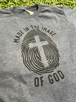 Load image into Gallery viewer, Made In The Image of God on Tultex Heather Navy

