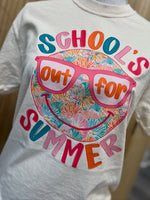 Load image into Gallery viewer, Schools Out For Summer Smiley on Comfort Colors (Shown on Ivory)
