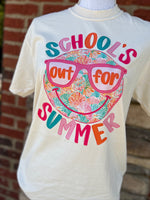 Load image into Gallery viewer, Schools Out For Summer Smiley on Comfort Colors (Shown on Ivory)
