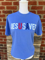Load image into Gallery viewer, Jesus Saves USA on Comfort Colors (Shown on Flo Blue)
