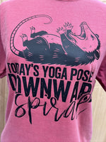 Load image into Gallery viewer, Today's Yoga Pose Is Downward Spiral on Comfort Colors (Shown on Crimson)
