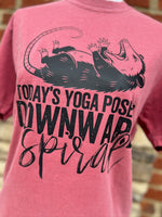 Load image into Gallery viewer, Today's Yoga Pose Is Downward Spiral on Comfort Colors (Shown on Crimson)
