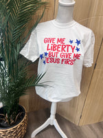 Load image into Gallery viewer, Liberty And Jesus on Comfort Colors (Shown on White)
