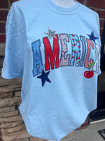 Load image into Gallery viewer, AMERICA Patchwork on Comfort Colors (Shown on Chambray)
