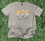 Load image into Gallery viewer, Let Your Light Shine Lightbulb Trio on Gildan Softstyle Charcoal
