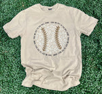 Load image into Gallery viewer, Take Me Out To The Ballgame Leopard Baseball on Gildan Softstyle Sand
