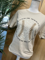 Load image into Gallery viewer, Take Me Out To The Ballgame Leopard Baseball on Gildan Softstyle Sand
