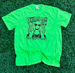 Load image into Gallery viewer, Beam Me Up on Port &amp; Co Beach Wash Neon Green
