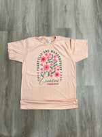 Load image into Gallery viewer, Fearfully And Wonderfully Created on Tultex Heather Peach
