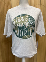 Load image into Gallery viewer, Teachers Change The World on Silver or Ash Gray
