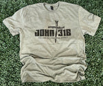 Load image into Gallery viewer, John 3:16 on Gildan Softstyle Heather Military Green
