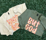 Load image into Gallery viewer, But God Floral on Hanes Sweatshirt
