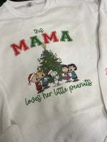 Load image into Gallery viewer, This Mama Loves Her Little Peanuts Customizable Sweatshirt with Optional Names on Sleeve
