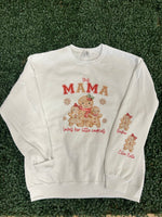 Load image into Gallery viewer, This Mama Loves Her Little Cookies Customizable Sweatshirt with Optional Names on Sleeve on Cream
