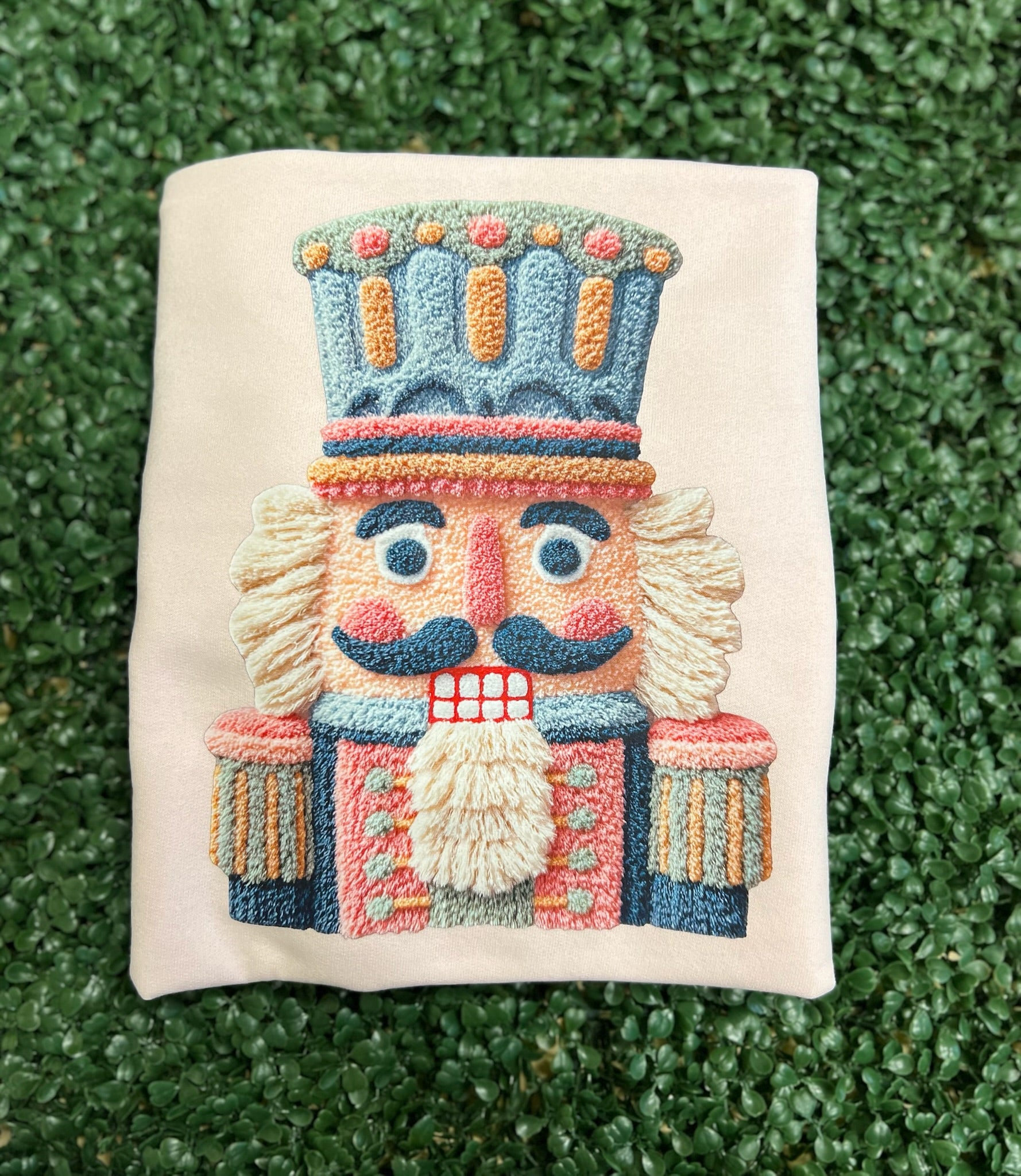 Nutcracker Sweatshirt on Light Pink