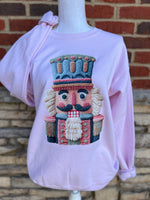 Load image into Gallery viewer, Nutcracker Sweatshirt on Light Pink
