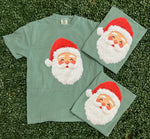 Load image into Gallery viewer, Faux Yarn Santa on Comfort Colors (Shown on Light Green)
