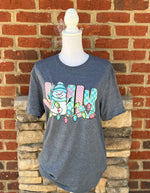 Load image into Gallery viewer, Jolly Snowman on Gildan Softstyle Dark Heather
