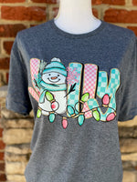 Load image into Gallery viewer, Jolly Snowman on Gildan Softstyle Dark Heather
