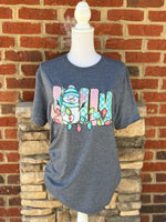 Load image into Gallery viewer, Jolly Snowman on Gildan Softstyle Dark Heather
