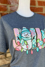 Load image into Gallery viewer, Jolly Snowman on Gildan Softstyle Dark Heather
