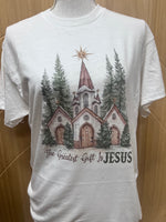Load image into Gallery viewer, The Greatest Gift Is Jesus Tee on White
