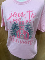 Load image into Gallery viewer, Joy To The World Chapel on Pink
