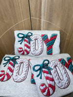 Load image into Gallery viewer, Faux Yarn Joy Sweatshirt on Oatmeal
