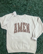 Load image into Gallery viewer, Brown Checkered AMEN on Sand
