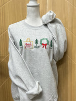 Load image into Gallery viewer, EMBROIDERED: Christmas Market on Ash Gray
