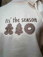 Load image into Gallery viewer, EMBROIDERED: &#39;Tis The Season on Cream
