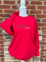 Load image into Gallery viewer, EMBROIDERED: Probably Just Going To Jingle Some Of The Way on Deep Red
