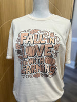 Load image into Gallery viewer, Fall In Love With Learning on Cream
