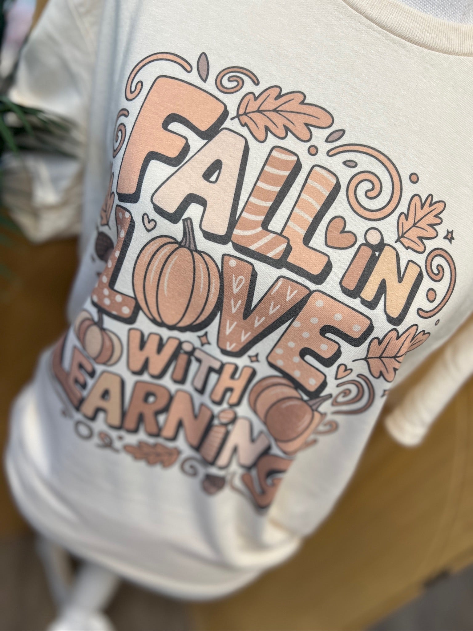 Fall In Love With Learning on Cream