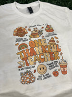 Load image into Gallery viewer, One Thankful Teacher Coquette on White
