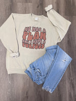 Load image into Gallery viewer, He Has A Plan Sweatshirt on Sand
