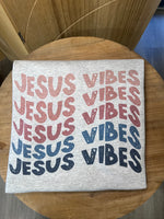 Load image into Gallery viewer, Jesus Vibes Sweatshirt on Ash Gray
