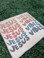 Load image into Gallery viewer, Jesus Vibes Sweatshirt on Ash Gray
