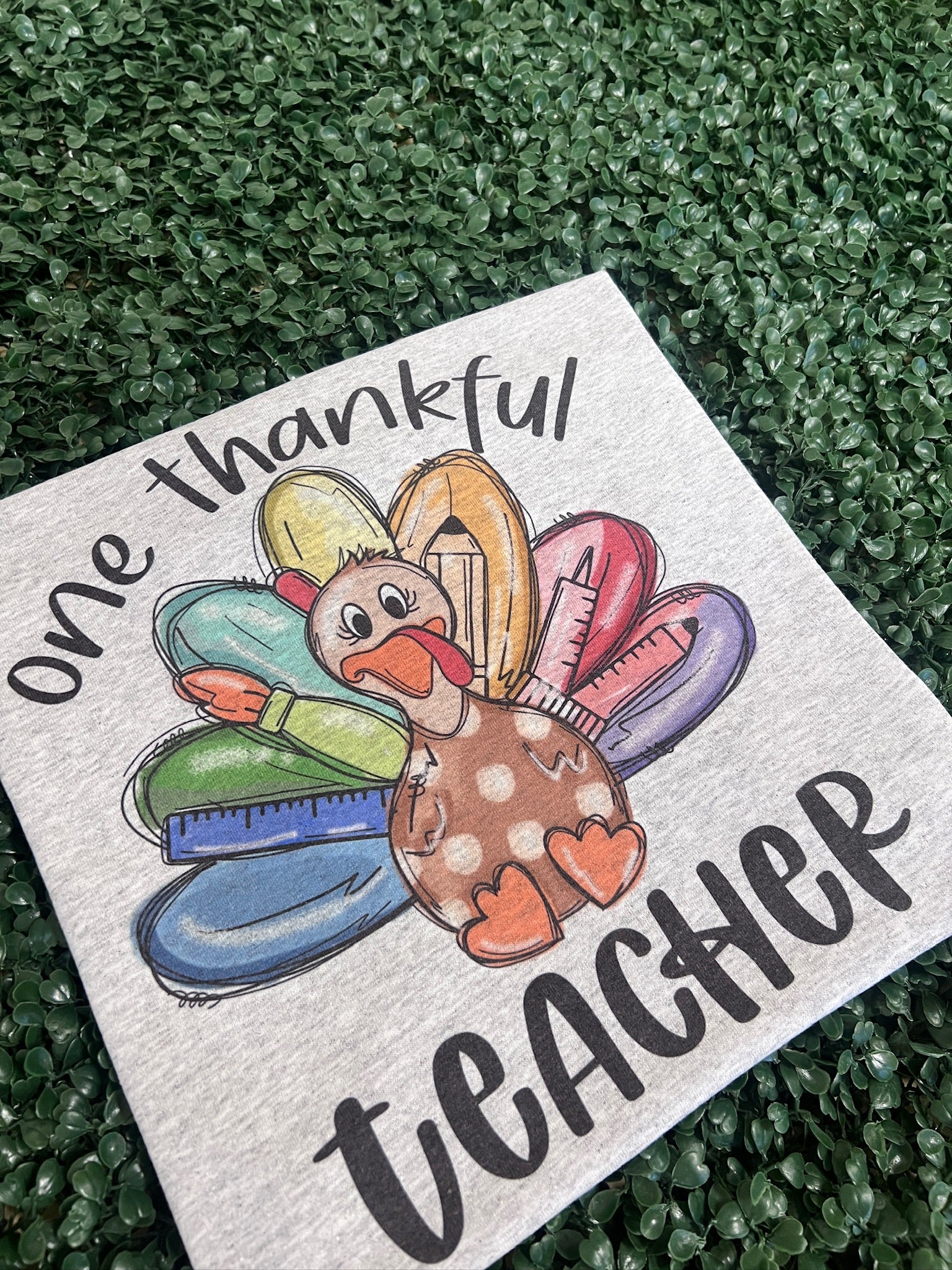 One Thankful Teacher on Ash Gray