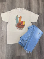 Load image into Gallery viewer, Thankful Teacher Turkey Peace Sign on Sand
