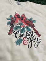Load image into Gallery viewer, Comfort and Joy Cardinals Sweatshirt on Cream
