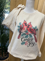Load image into Gallery viewer, Comfort and Joy Cardinals Sweatshirt on Cream
