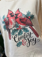 Load image into Gallery viewer, Comfort and Joy Cardinals Sweatshirt on Cream
