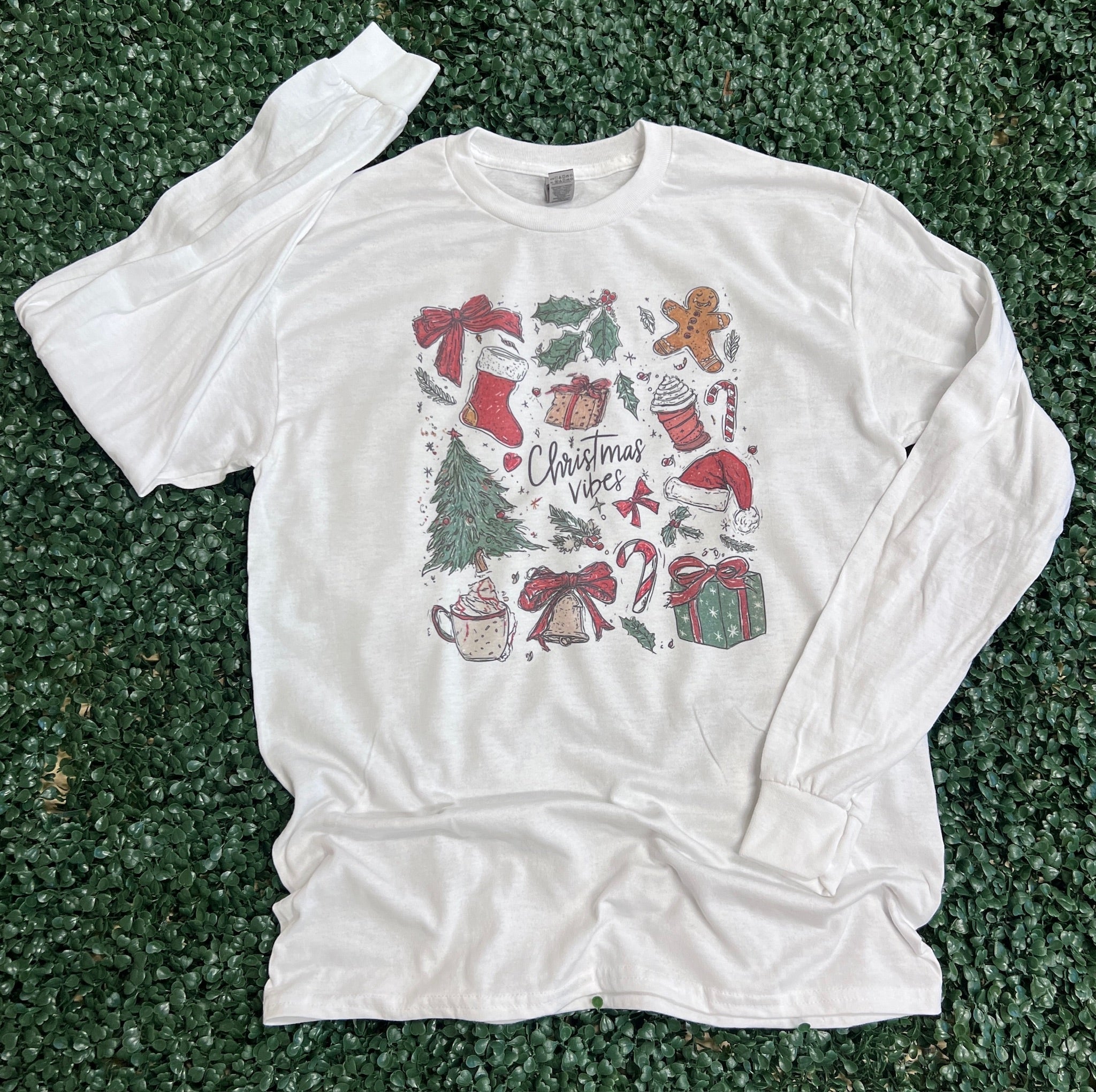 Christmas Vibes Collage on White